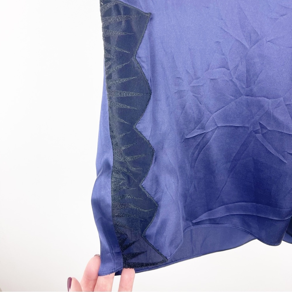 Sandro Silk Side Lace Panel Blouse Size 1 - Picture 5 of 13